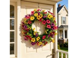 Guirlanda de Flores Artificiais, Adequada para Uso Interno e Externo, Plantas Resistentes Aos Raios Uv. AQUAFORGE