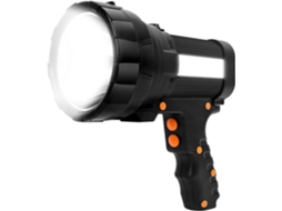 Lanterna LED ultrapotente, recarregável por USB, 9600mAh, com luz lateral, à prova d'água, alta potência YWP (preta)