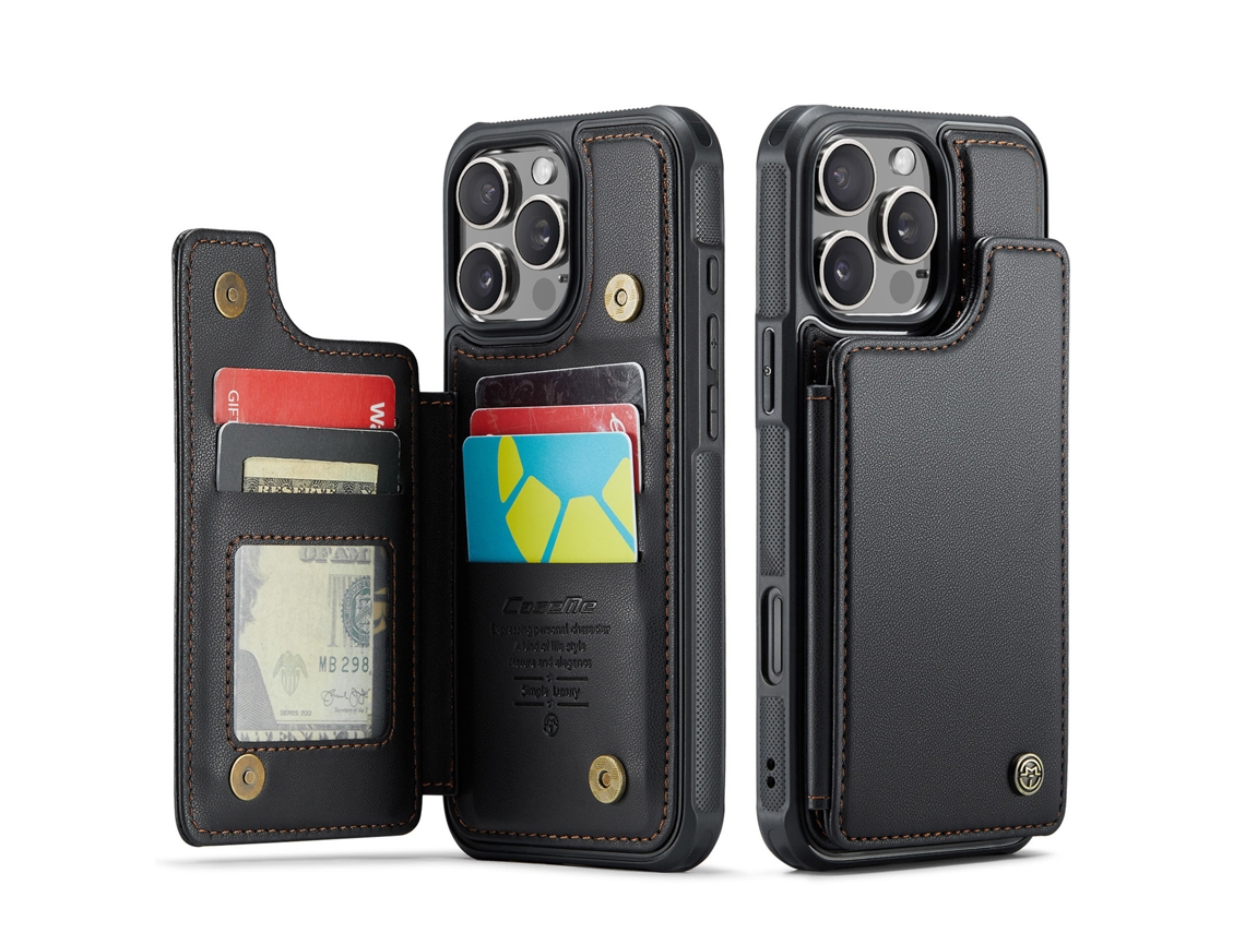 Capa Para Celular Flip Com Compartimento Para Cartõespreto - Samsung S24