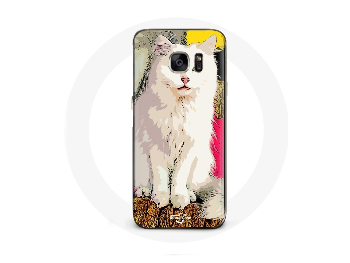Capa para Samsung Galaxy S6 Turco de Van gato Branco a Olhos azul e amarelo