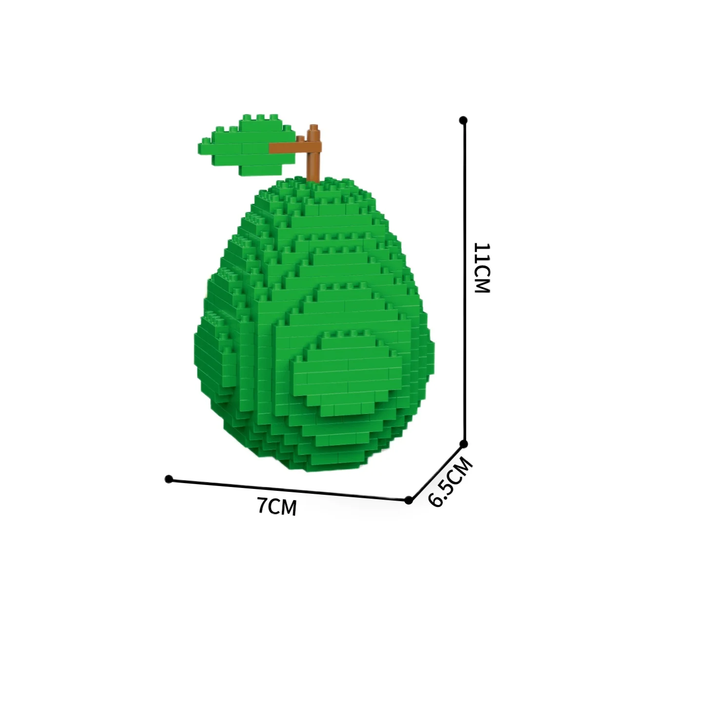 (abacate) Miniatura Realista De Bloco De Montar De Fruta