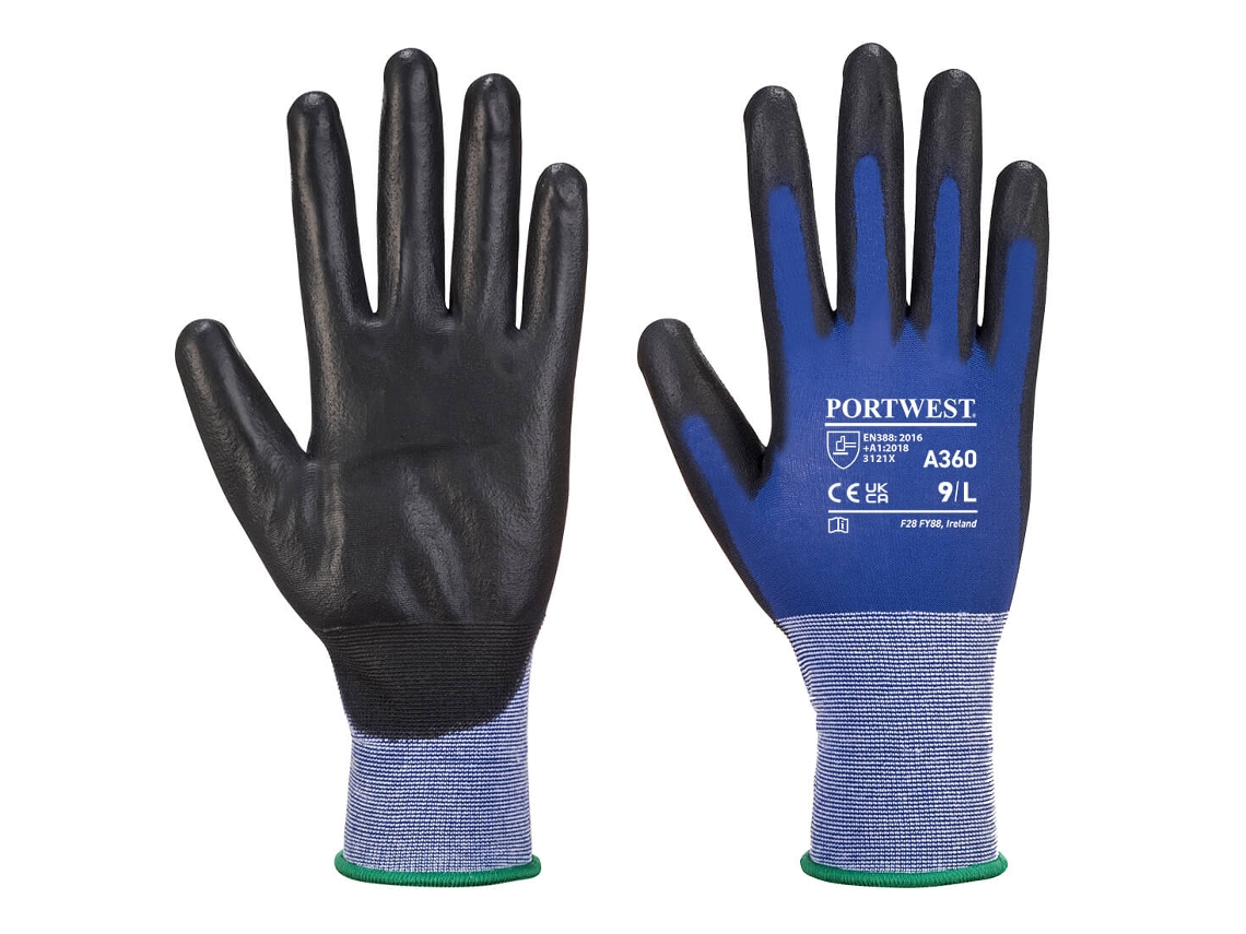 Luva Senti Flex Ultra Fina Para Máxima Destreza / Azul Preto / M Portwest