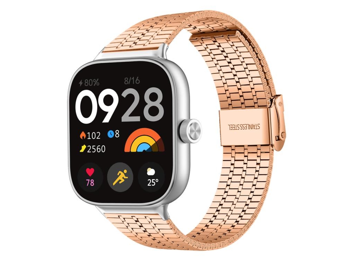 Bracelete Metal Ouro Rosa para Xiaomi Band 3 / Xiaomi Smart Band 9 Active XIAOMOYU