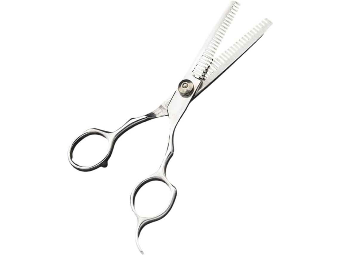 Tesoura De Cabeleireiro Profissional De 6 Polegadas Com Dentes Duplos Em Aço Inoxidável