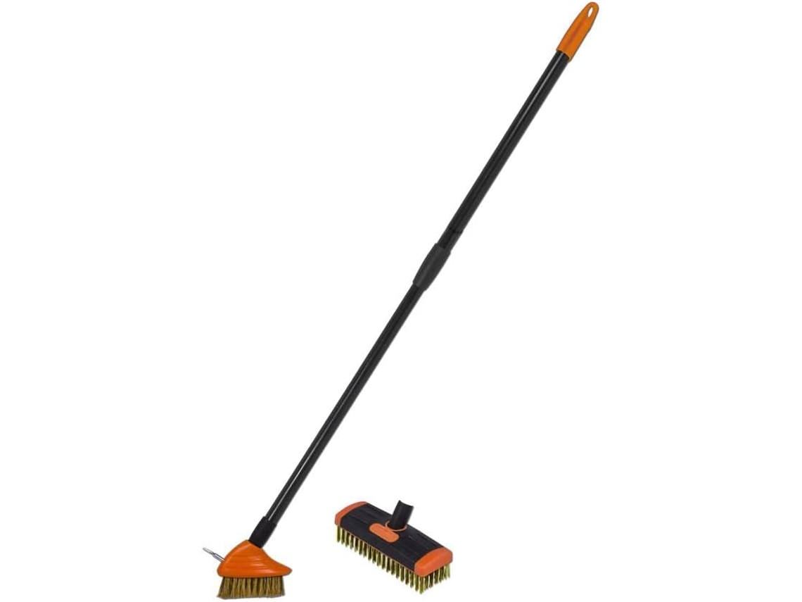 Conjunto de 2 Escovas de Limpeza Metálicas com Cabos Extensíveis