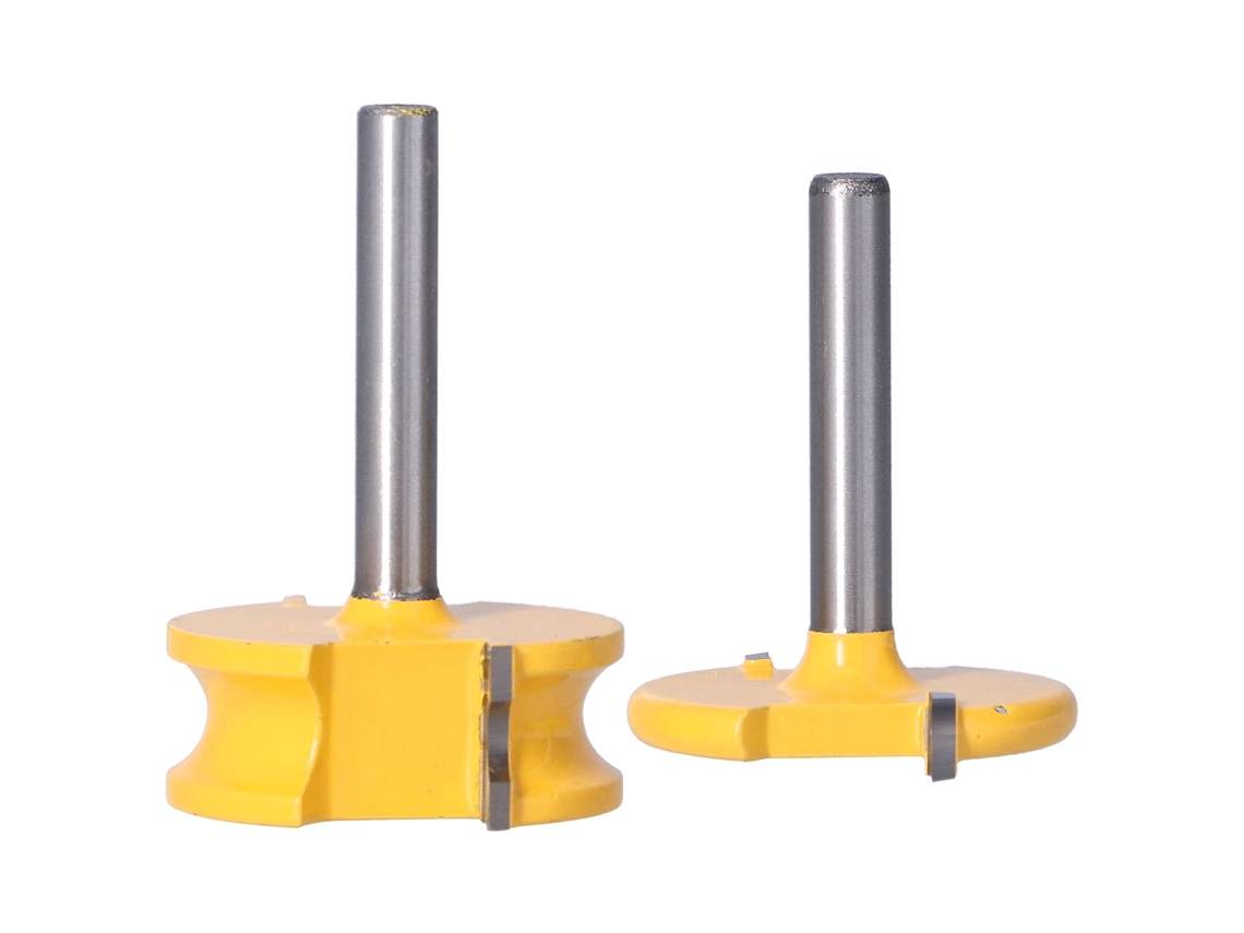 Conjunto De Brocas Para Router Laxiscreed De 1/4 Polegadas Em Cobre E Amarelo Para Trabalhos Precisos