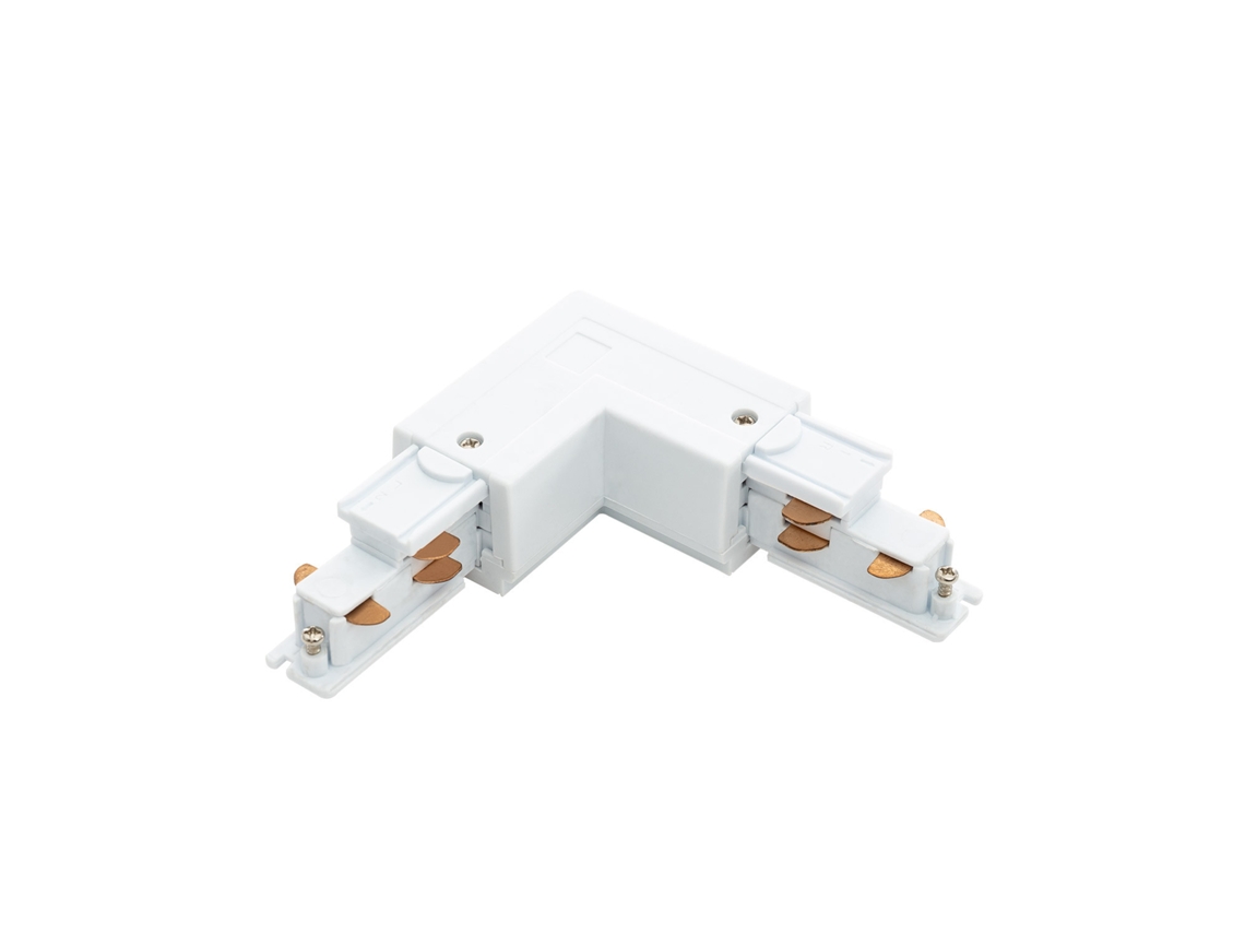 Conector Right Side Tipo L Para Carril Trifásico Dali Branco