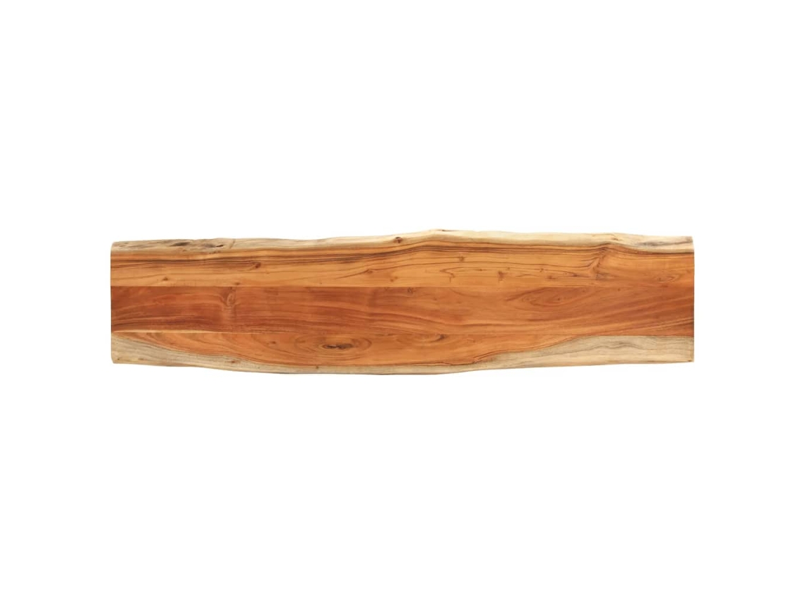Vidaxl Tampo De Mesa Retangular Borda Viva 180x40x3,8 Cm Acácia Maciça