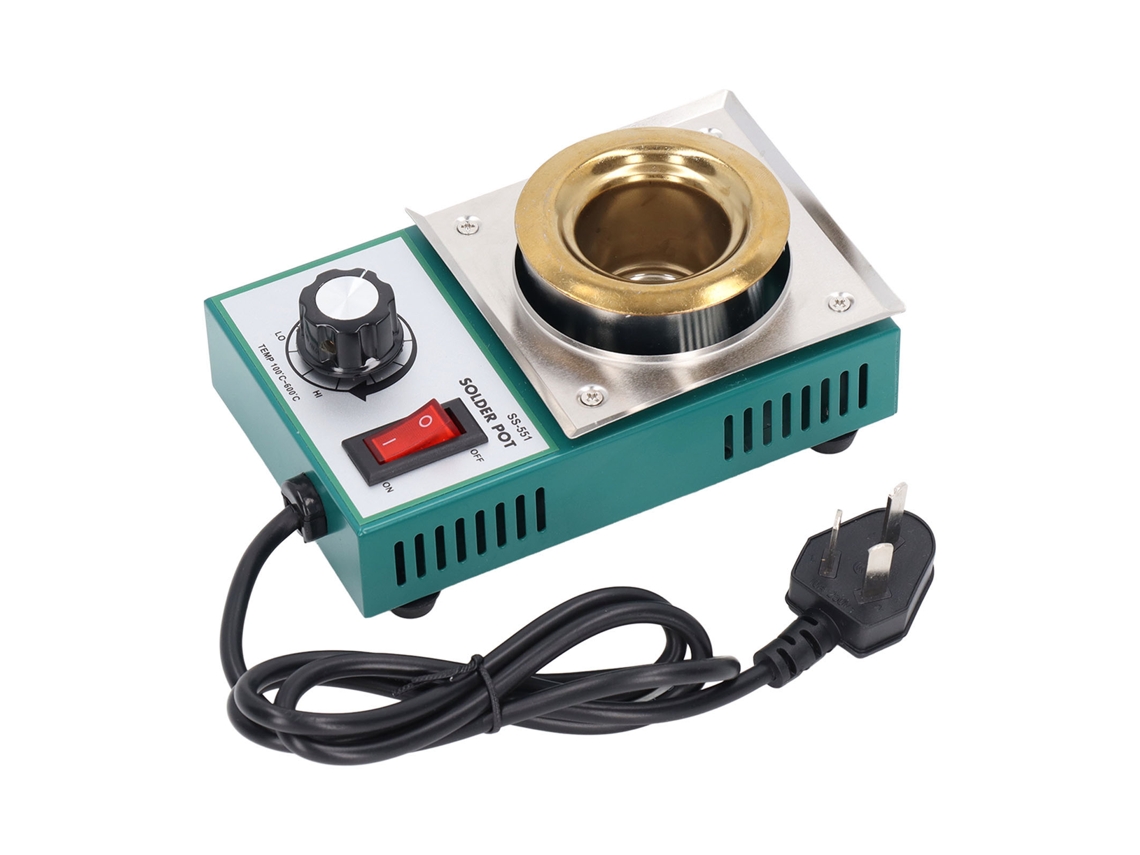 Olla De Soldadura Redonda De Acero Inoxidable Ti 150w Baño De Soldadura Electrónico Ac 220‑240v