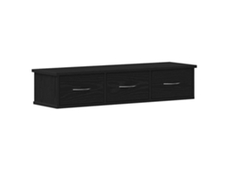 Wall Cabinet, Wall Cabinets Vidaxl Preto Madeira Processada (90 Cm)