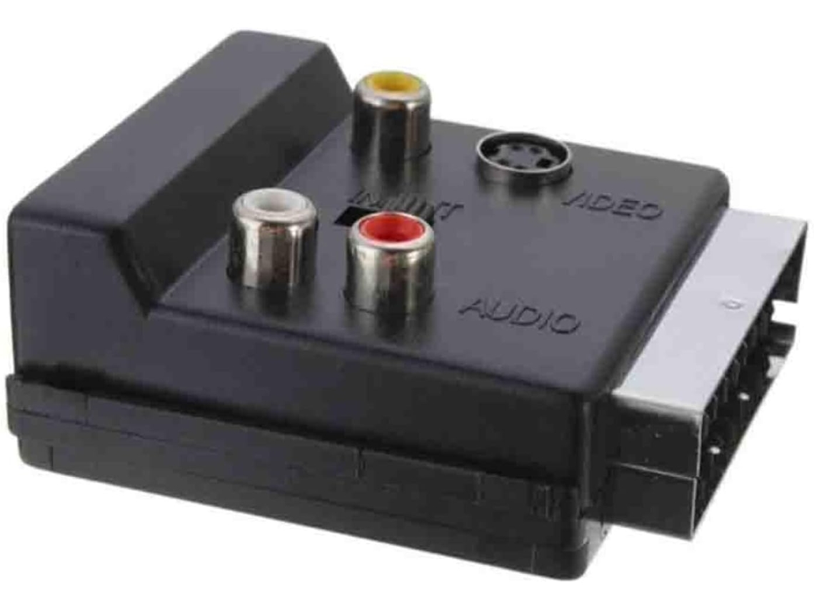 Adaptador Scart Para 3 Rca S-video, Conversor De 21 Pinos Com Interruptor