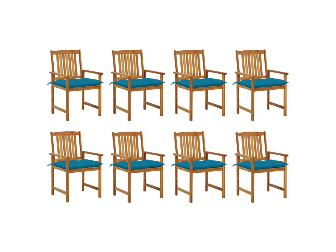 Garden Chair, Garden Chairs Vidaxl Azul Madeira (n/a)