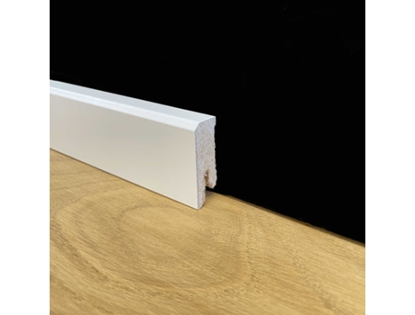 Rodapé ETERNAL PARQUET Quadrado em Fibra de Madeira 40X15 Branco
