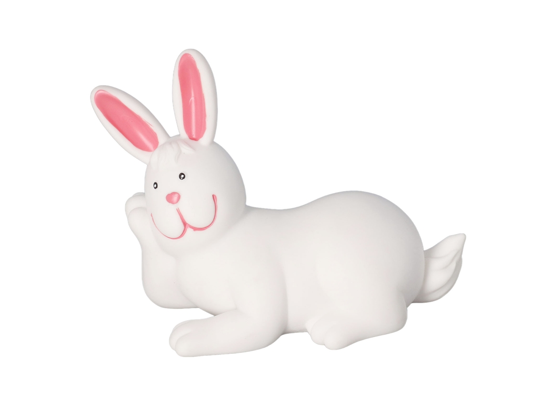 Enfeite De Coelho Branco Fofo Macio Simulação Decorativo Escultura Para Escritório E Casa