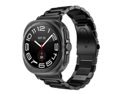Pulseira De Aço Inoxidável Com Três Contas Para Samsung Galaxy Watch Ultra 47mm / Ultra 2025