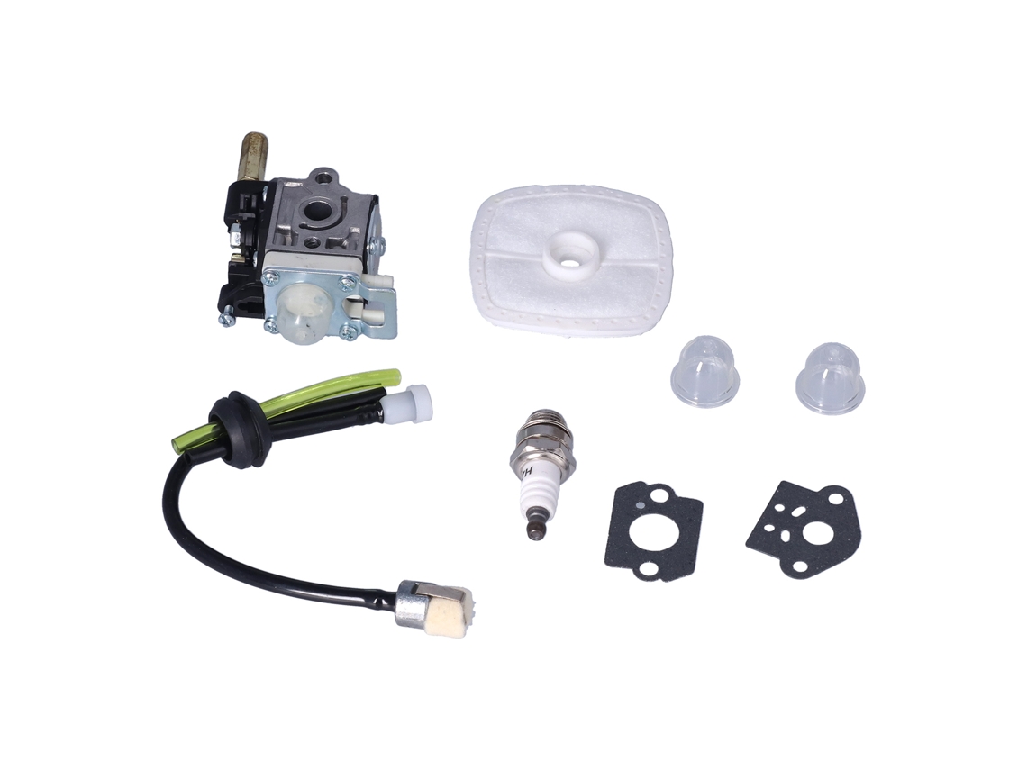 Kit de carburador Primerox com filtro de ar e tubo de combustível para cortador de grama GT200 HC150 SRM210 A021000740