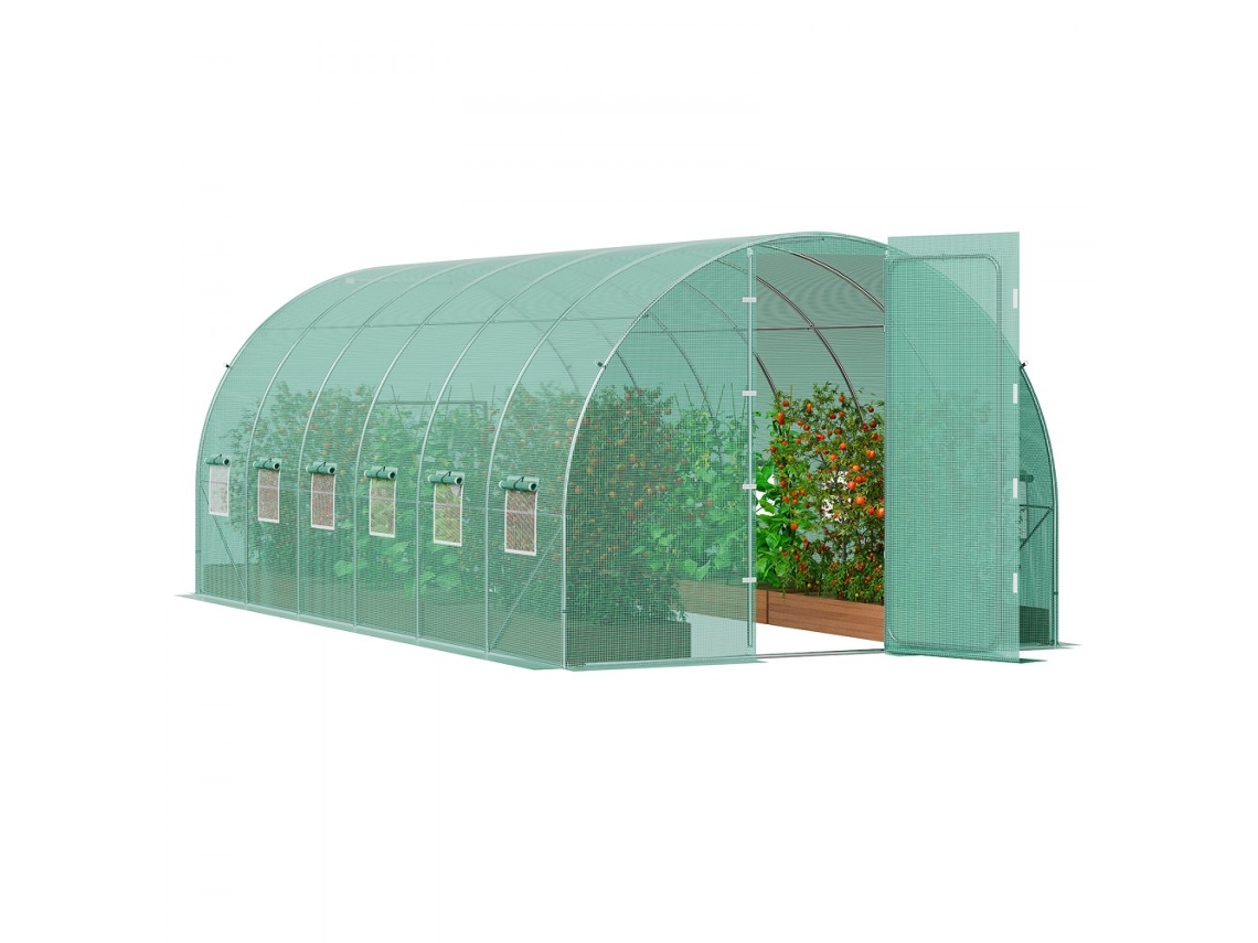 Estufa Túnel 590x295x225 Cm Com Estrutura Em Aço Galvanizado Tekmaquinas