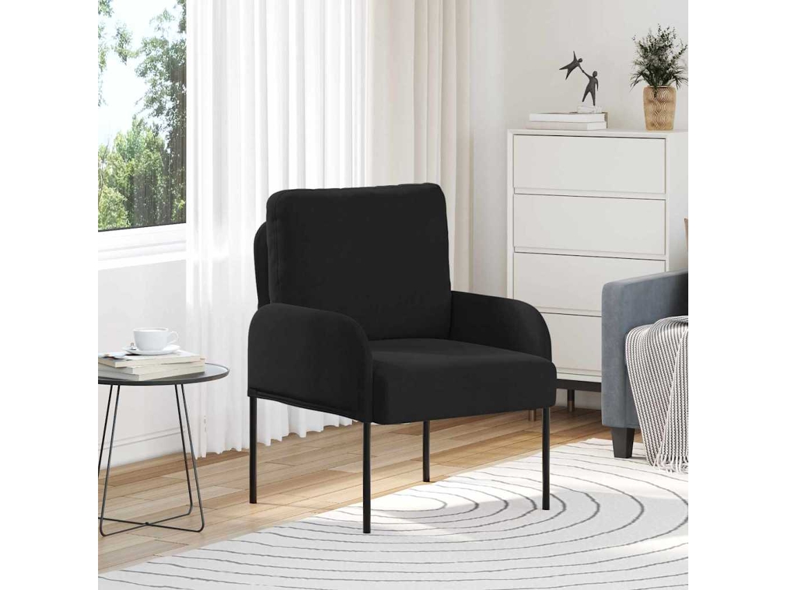 Vidaxl Sofás Com Almofada 55cm Preto Contraplacado