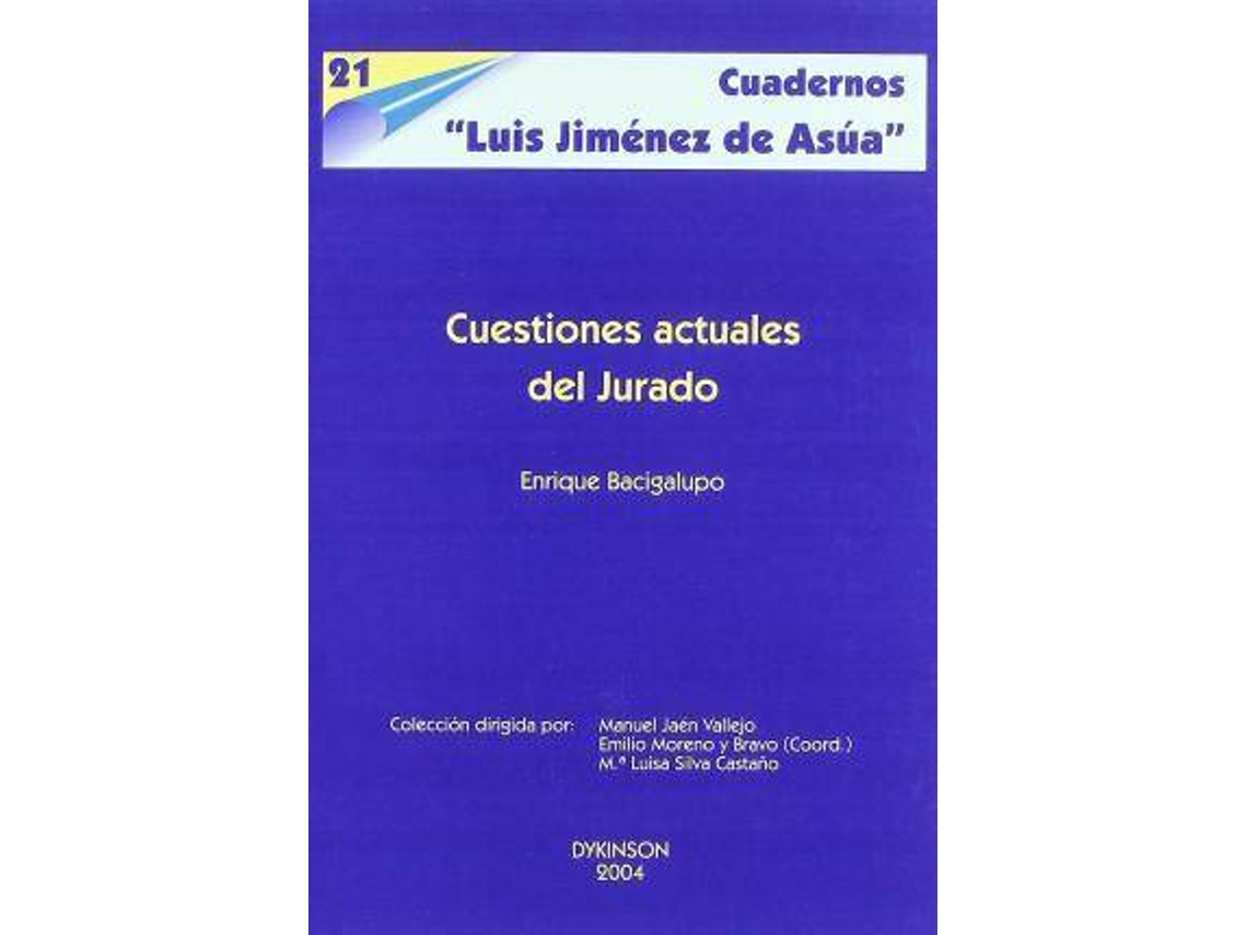 Livro Cuestiones Actuales Del Jurado de Bacigalupo Enrique (Espanhol)