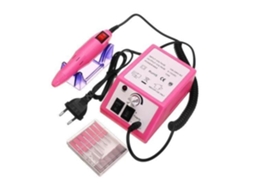 Kit Furador de Unhas Elétrico Profissional 220V Rosa