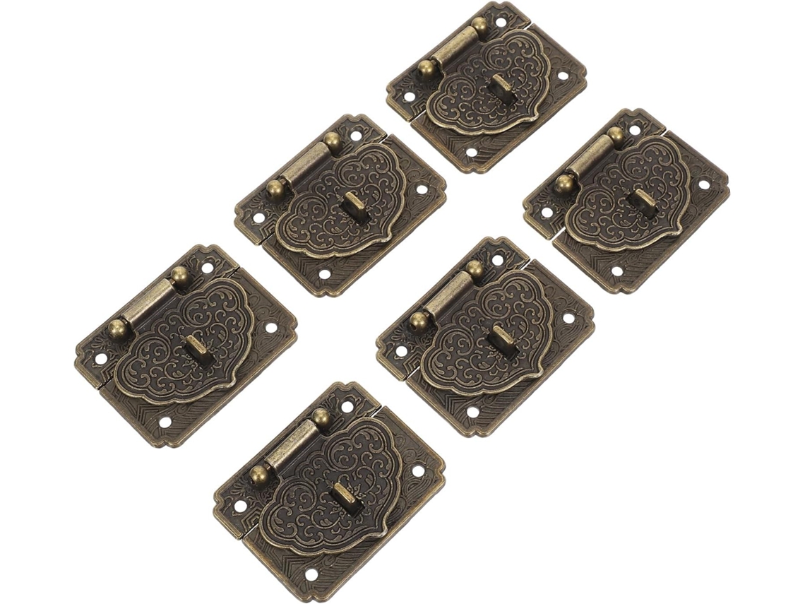 Fecho De Caixa Vintage, Conjunto 6 Peças, Em Liga Zinco, Com
