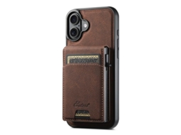 Capa Para Iphone 17 2 Em 1 Com Magsafe E Porta-cartões Destacável, Cor Lichia.