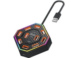Expansor De Portas Para Desktop, Hub Usb 13 Com Dados Tipo C Na Parte