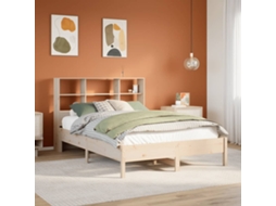 Cama Com Estante Sem Colchão 120x200 Cm Pinho Maciço