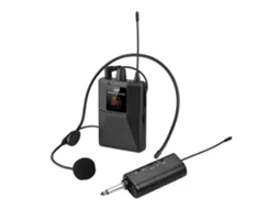 Fones de ouvido sem fio com microfone transmissor e receptor UHF led RGB USB S/MARCA