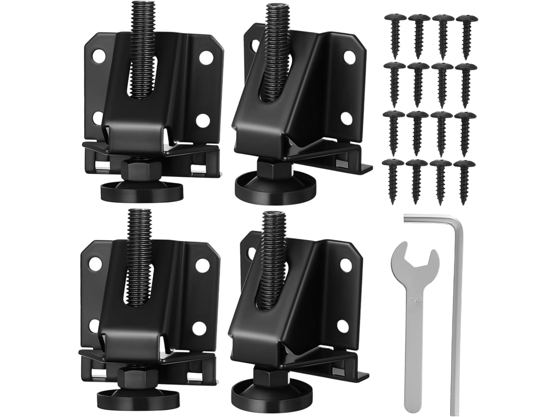 Conjunto De 4 Pés Niveladores Ajustáveis Para Móveis De Mesa Pesados E Niveladores De Armário.