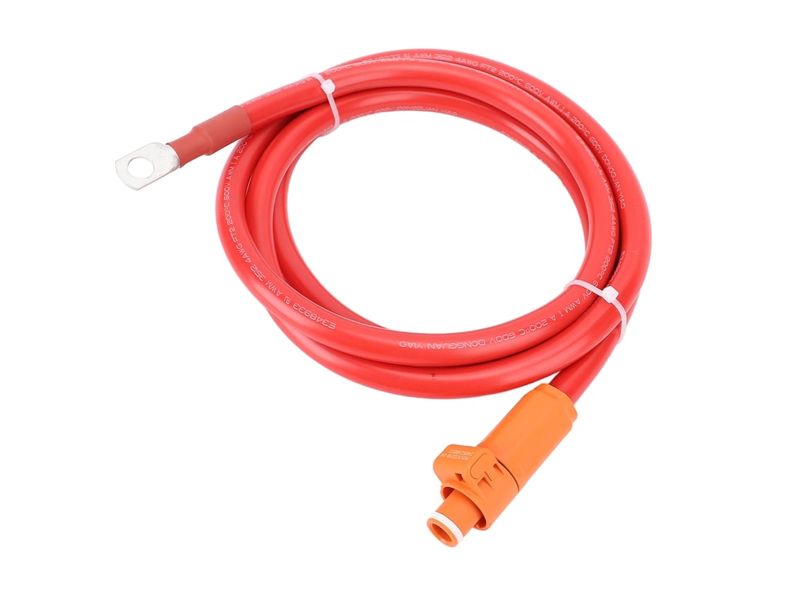 Cabo de Alimentação 4awg Flexível com Plugue Reto Vermelho e Terminal Sc25 8 para Veículos 2m com Marca