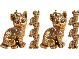 Pingente De Gato Em Latão - Acessórios Criativos Para Chaveiros - Decorações Fofas Para Fazer Você Mesmo