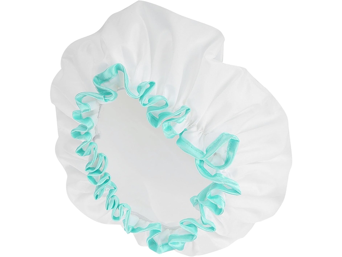 Touca De Banho Dupla Camada, Touca De Banho Elástica Grossa Anti Vazamento, Protetor De Cabelo Com Design Premium Para