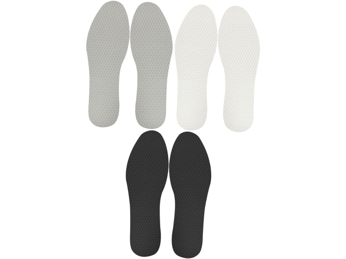 Palmilhas De Látex Absorventes E Respiráveis, Recortáveis, 3 Pares, Confortáveis Para Homens E Mulheres, Reduzem A