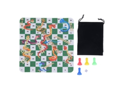 Jogo de Ajedrez Plegable de Plástico, 24cm, com Peças e Bolsa de Transporte, para Crianças S/MARCA