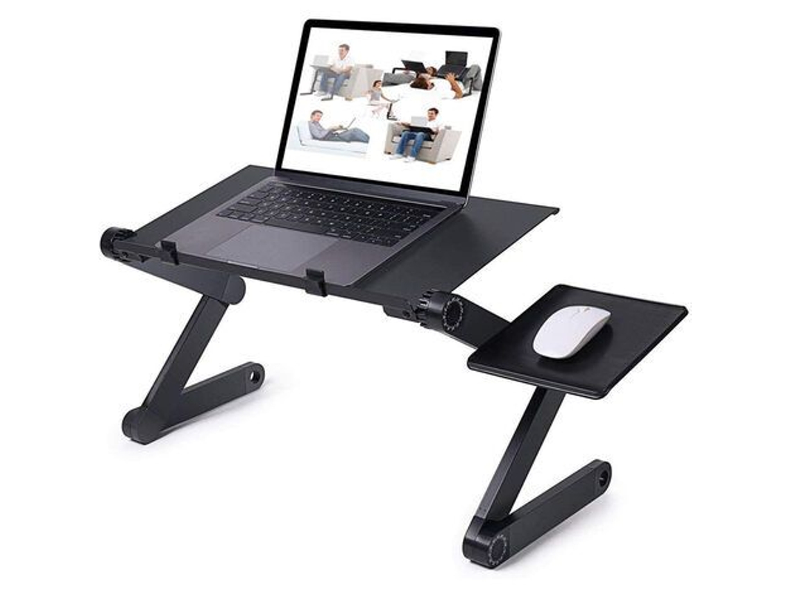 Mesa Portátil De Alumínio Para Laptop, Dobrável, Com Ventilador Resfriamento Uso Na Cama E No Sofá, Suporte Ajustável Laptop Desig-aquaforge
