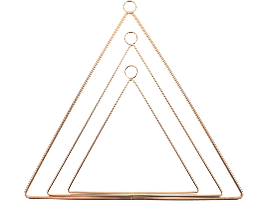 Conjunto De 3 Anéis Metálicos Para Apanhador De Sonhos Triangular De Ferro