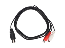 Adaptador 8 Pin Din Para 2 Rca Conecta Instrumentos Transmite Áudio