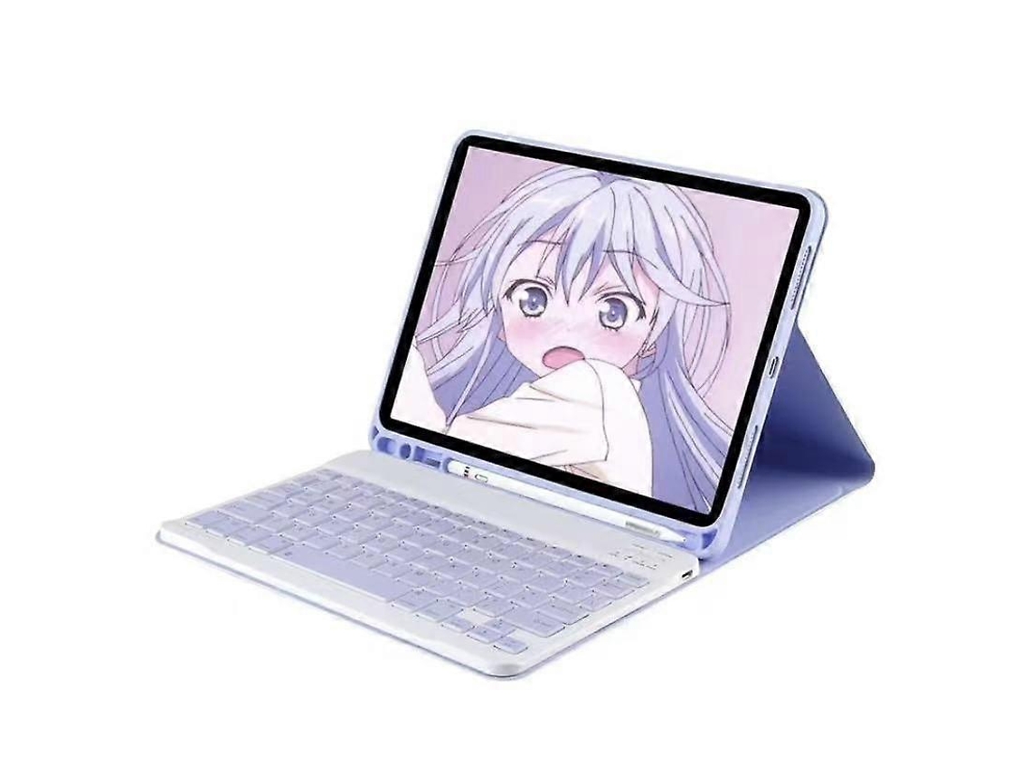 Capa Com Teclado Bluetooth Para Tablet 11, Proteção E Funcionalidadebright Purple