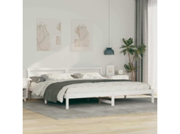 Vidaxl Estrutura Da Cama Com Cabeceira Branco 180 X 200 Cm