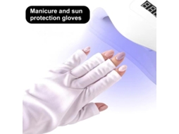 Luvas Descascadas Descartáveis Anti-uv Proteção Solar Manicure Fototerapia Isolamento Térmico Curtas