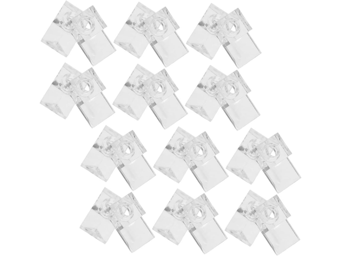Conjunto De 25 Peças De Clipes Transparentes Reforçados Para Montagem De Espelhos Sem Danificá Los. Gokoco