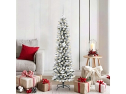 Vidaxl Árvore De Natal Artificial Branco 150 Cm Pvc, Metal E Plástico