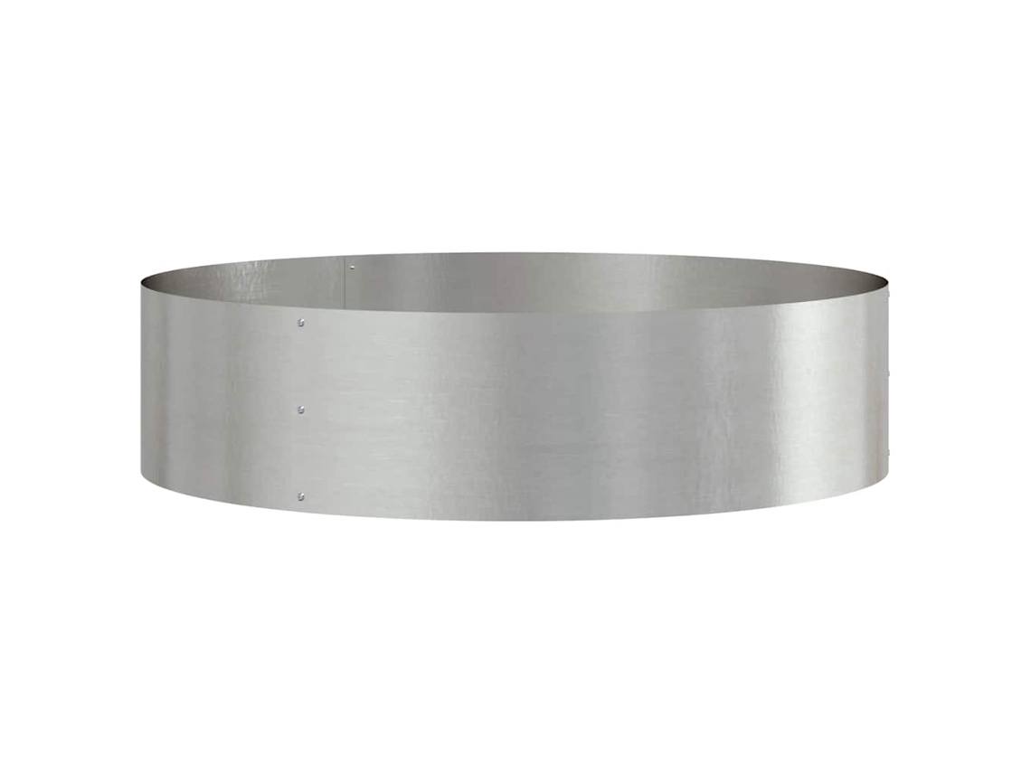 Floreira - Anel Vaso Prateado 80 X 80 X 20 Cm Aço Inoxidável HARLANV1