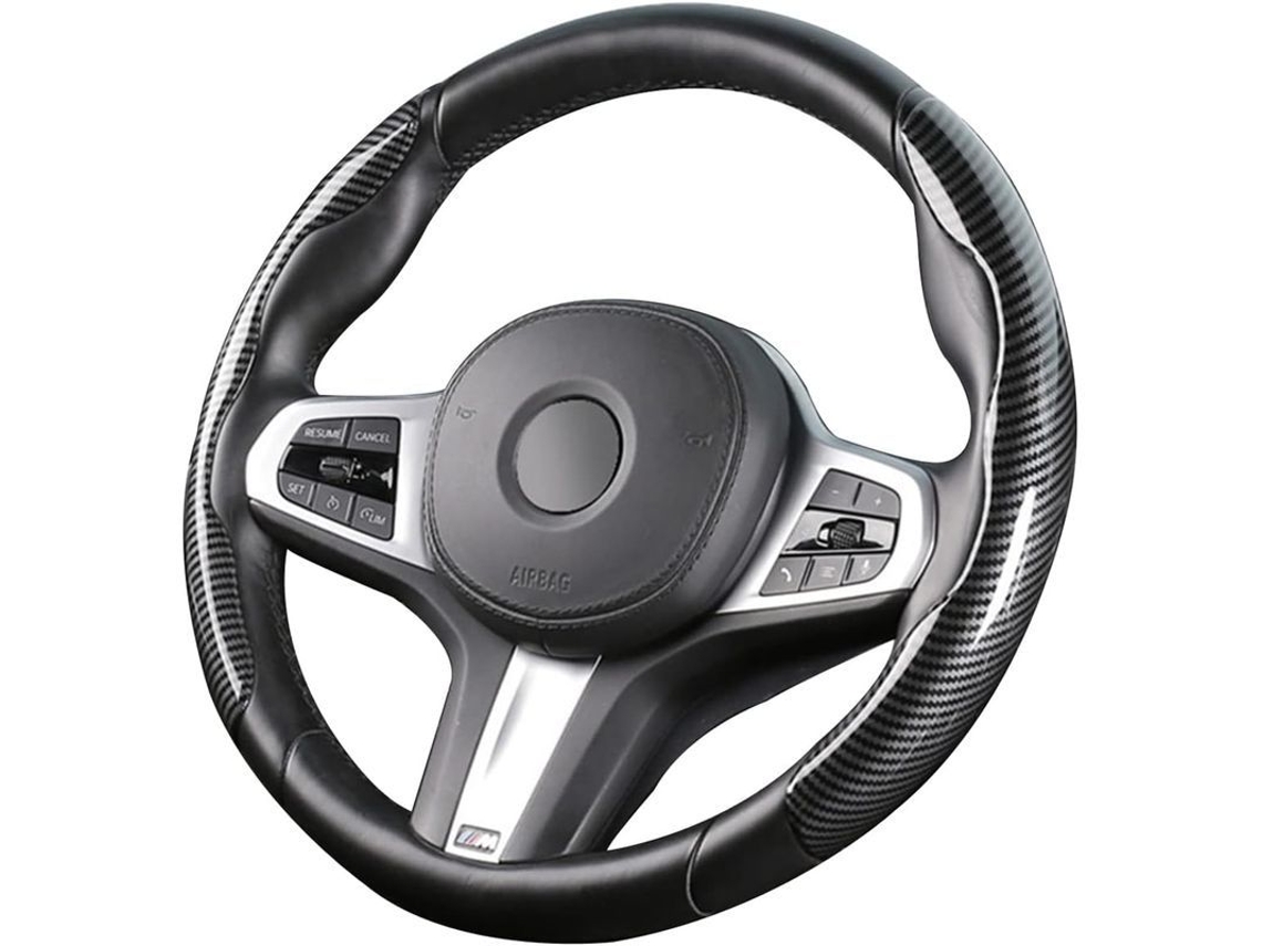 Protetor Volante De Carro, 37-39cm, Antideslizante, Couro Microfibra, Ventilado, Universal, Cor Vibrante