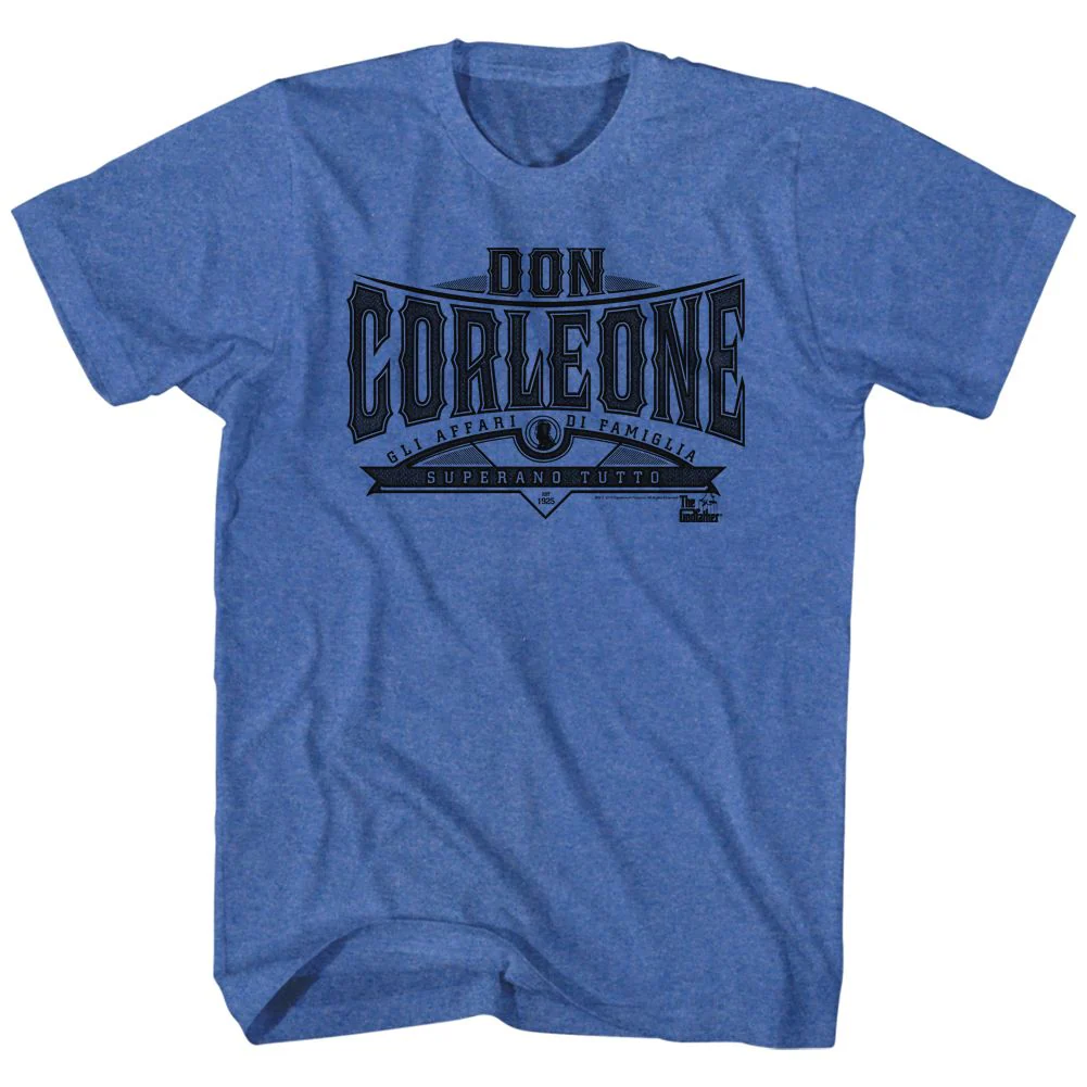 Unisex Adult T-shirt Rockinstone Godfather Don Corleone Heather Royal Sizem
