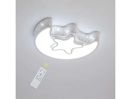 Candeeiro GOECO de Teto Led Teto Da Lua e Estrela Criativa 33W 2800Lm 50cm
