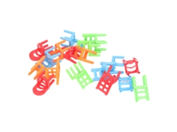 Ats juego de Sillas Apilables para Niños 18pcs, Juego de Mesa Interactivo Divertido de Equilibrio para Fiesta Familiar En Vacaciones