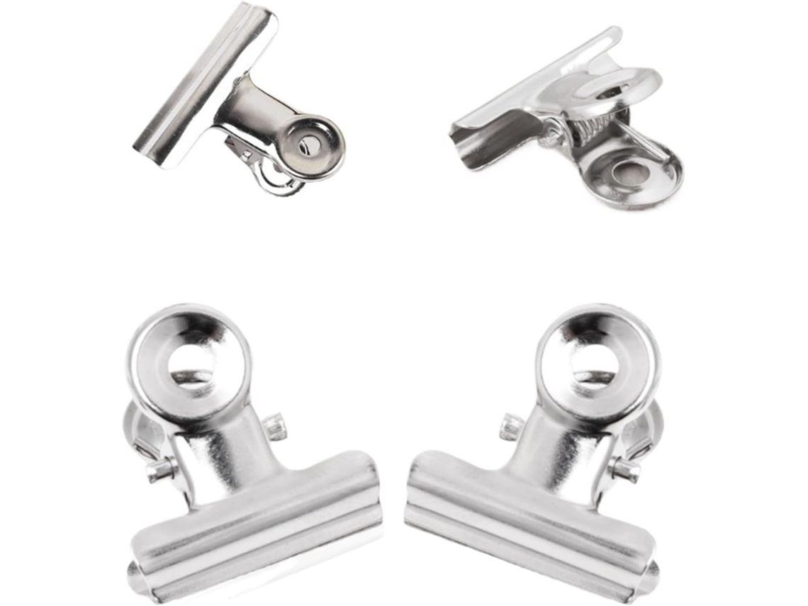 Clipes metálicos tipo Bulldog de 22 mm, sacos para alimentos fabricados na China, organizador para macarrão, fotos e dinheiro.