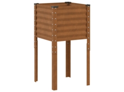 Garden Planter, Garden Planters Vidaxl Marrom Aço (45 X 45 X 88 Cm)